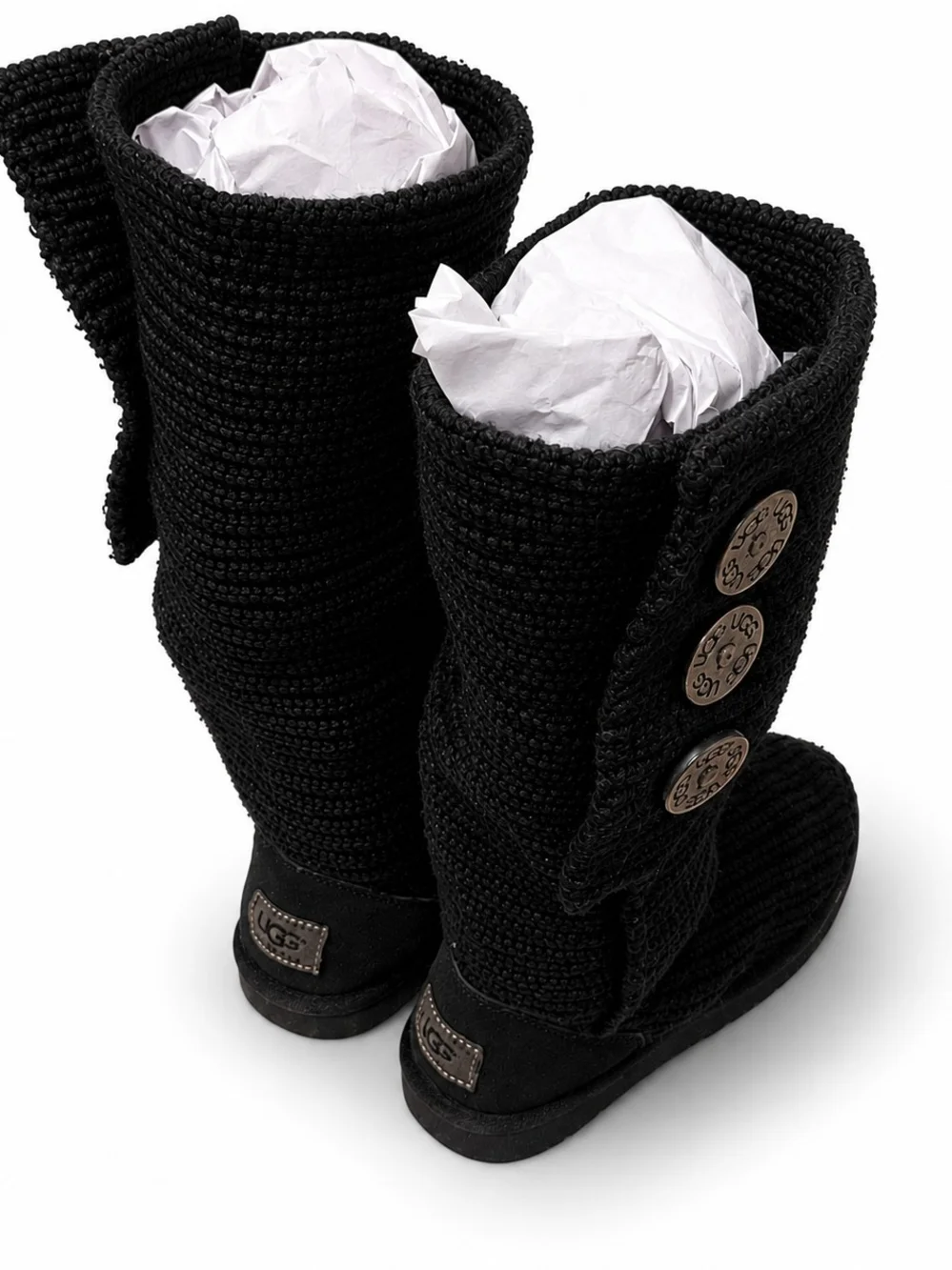 UGG Bailey Knee High Knit Boots w/ Button Closure - Women's size, 7.5 .
